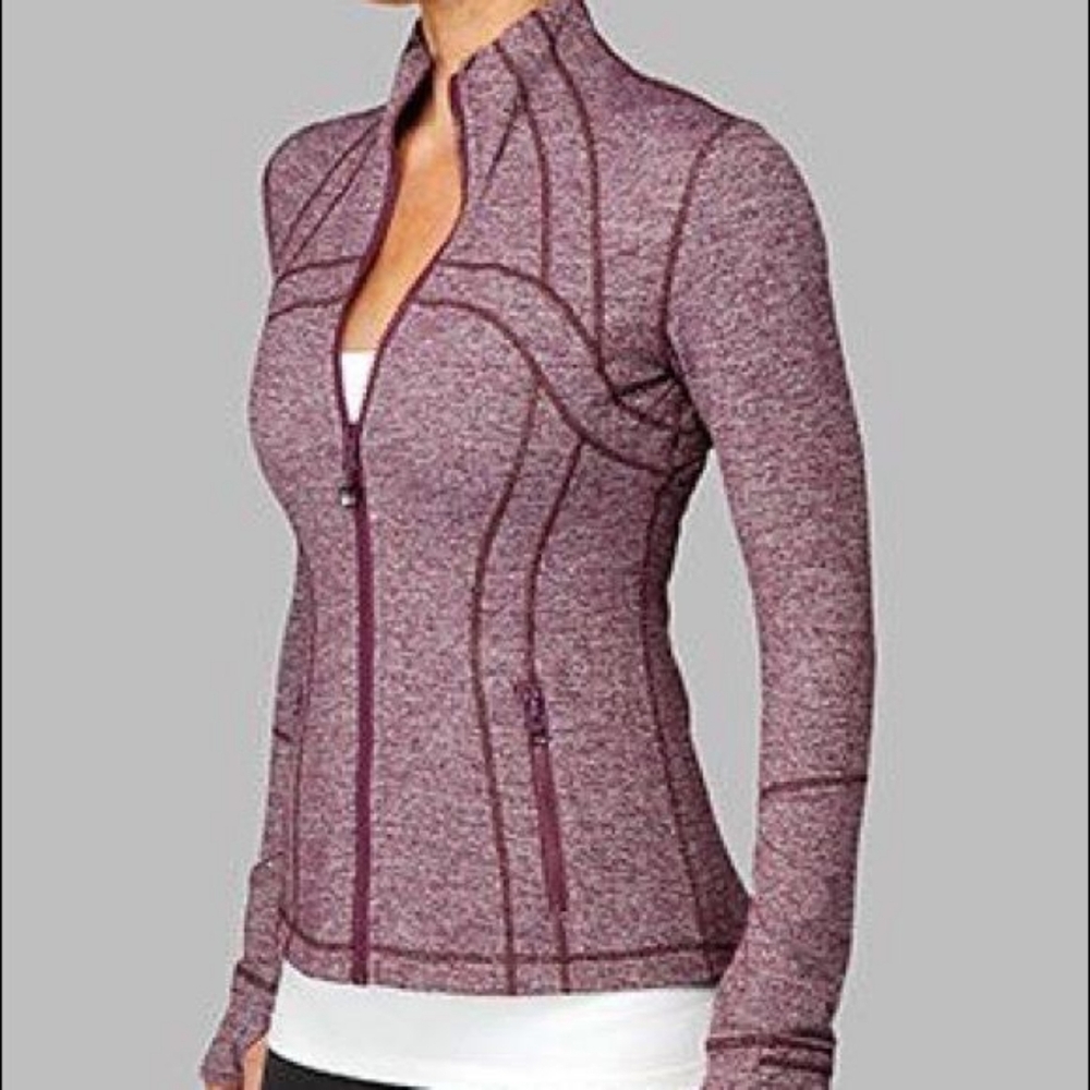 Lululemon Define Jacket Heathered Purple/Burgundy Jacket Sz 6
